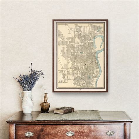 Vintage Map Of Omaha Nebraska 1901 By Teds Vintage Art