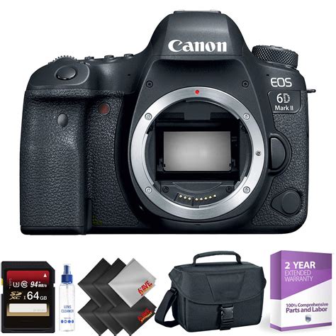 Canon Eos 6d Mark Ii Dslr Camera Body Only 64gb Memory Card 1 Year 13803286557 Ebay