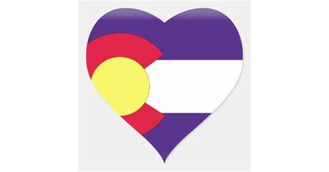 Colorado Flag Heart Sticker Zazzle