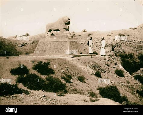 Iraq Babylon Basalt Lion With Figures 1932 Iraq Babylon Extinct