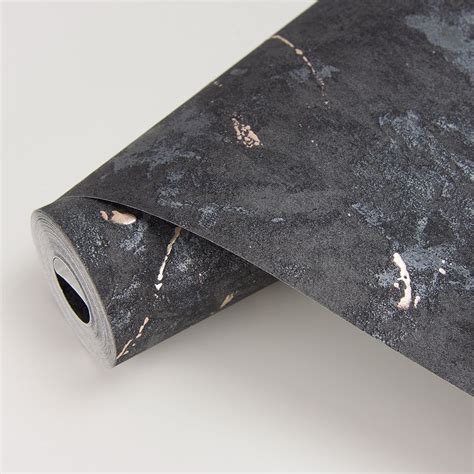 2927 00105 Titania Black Marble Texture Wallpaper By Brewster