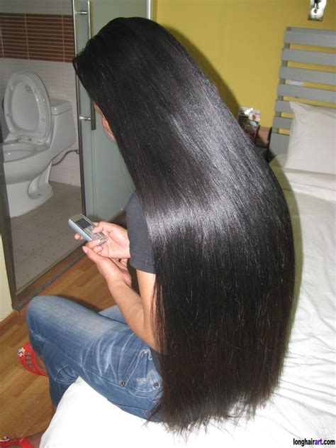 Bestlonghair, silky bun#chakshuhairstudio stay safe use this amzn.to/2vxwaia #longhair #girlsvery beautiful long hair. Gorgeous long straight black hair | BEAUTIFUL LONG HAIR ...