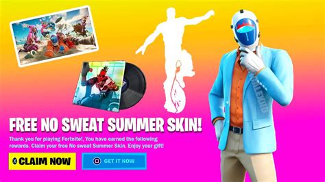 How To Get No Sweat Summer Skin Now Free In Fortnite Youtube