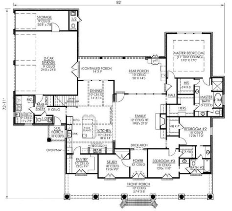 A design for one story living. Southern Style House Plans - 2674 Square Foot Home, 1 ...