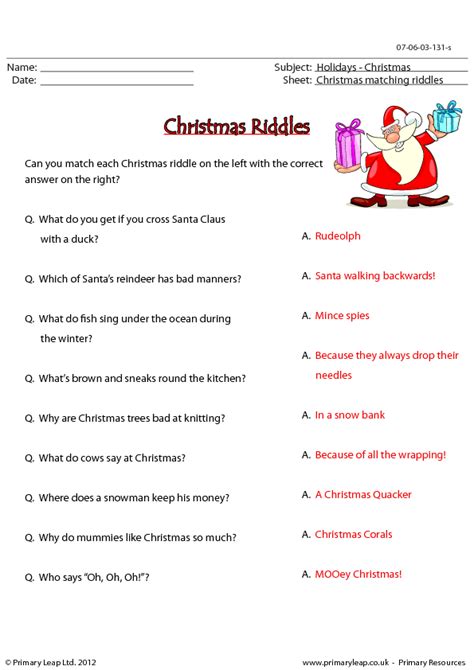 What color are the stairs? Christmas Riddles