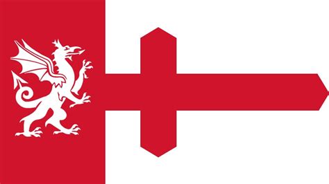 A Variation Flag For The City Of London Incorporating St Georges Cross