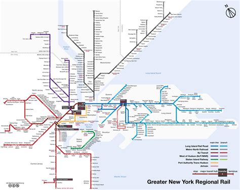 Map Of Nyc Commuter Rail Stations And Lines