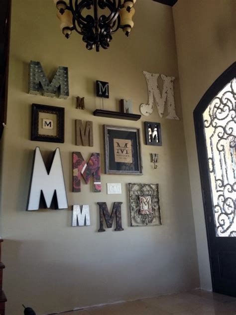 Simply remove the frame from the art and use embroidery floss to sew your desired pattern onto the image. 40 Creative Monogram Wall Art Ideas