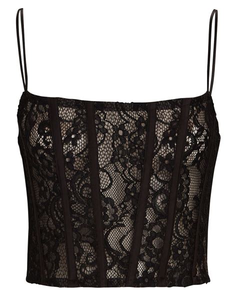 rozie corset cropped lace corset in black intermix®