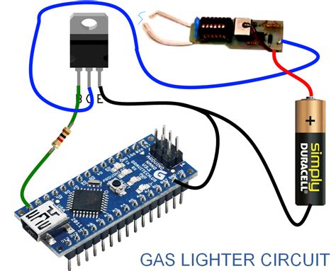15 V Electronic Gas Lighter Circuit Diagram