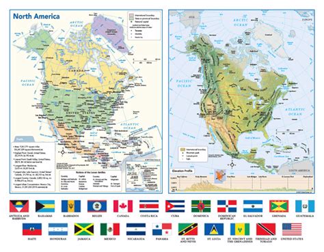 North America Flags Wall Map By Geonova Mapsales
