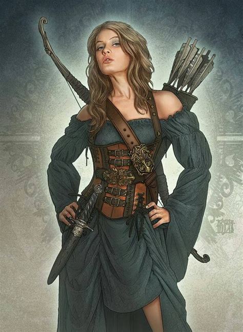 Arquera Female Archer Warrior Woman Character Portraits