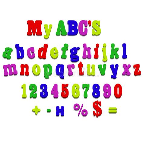 Vector Fridge Magnet Alphabet Spelling Letters Royalty Free Stock