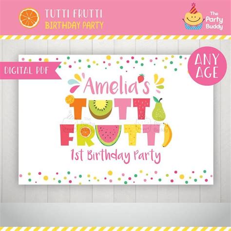 Tutti Frutti Backdrop Pdf Digital Printable Twotti Frutti Etsy