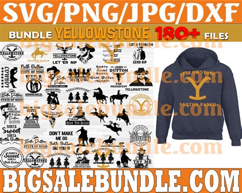 Bundle 180 Files Mega Bundle Yellowstone Svg Yellowstone Symbols