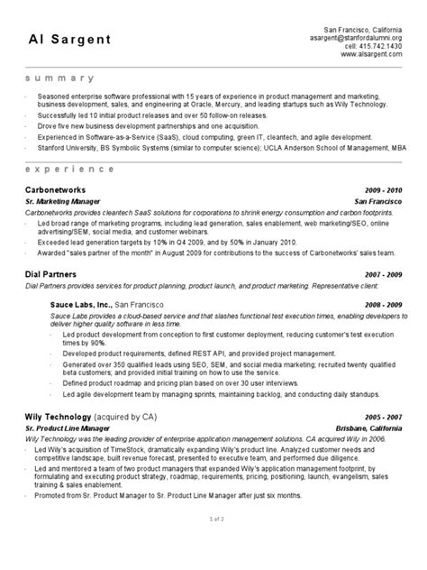 Resume builder resume templates resume examples. Al Sargent resume | Oracle Corporation | Software As A Service