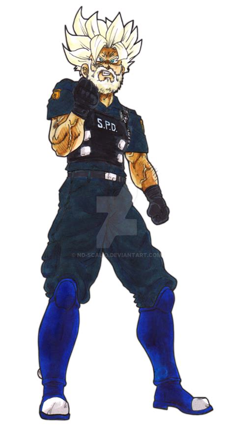 Scalio Ssj In His Police Uniform By Nd Scalio On Deviantart