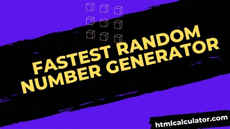 Fastest Random Number Generator