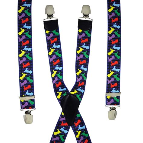 Colourful Steam Trains Mens Trouser Braces From Ties Planet Uk