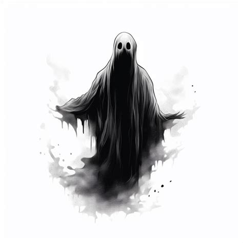 Premium Ai Image Flat Halloween Ghost Art Modern Ghostly Vibes