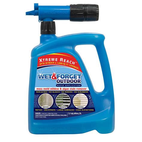 Wet And Forget 68oz Outdoor Hose End Moss Mold Mildew And Algae Stain Remover