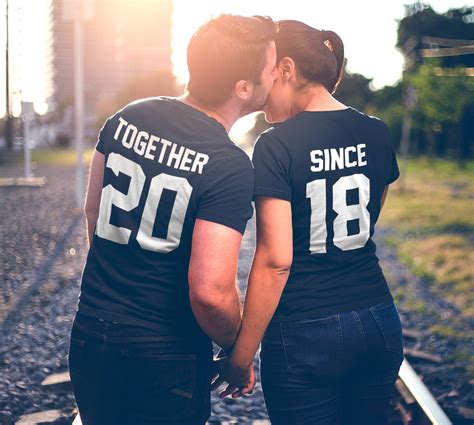 Together Since Shirts, Together Since T-shirts, Anniversary Shirts, Set of 2 Shirts, Couple ...