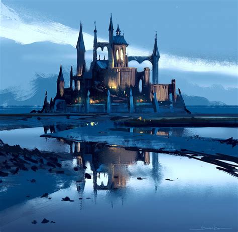 Wallpaper Marta Danecka Artstation Castle Digital Art Digital