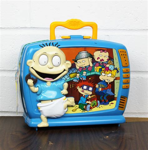 Vintage Rugrats Lunchbox 90s Nickelodeon Tv Cartoon Plastic Lunch Pail