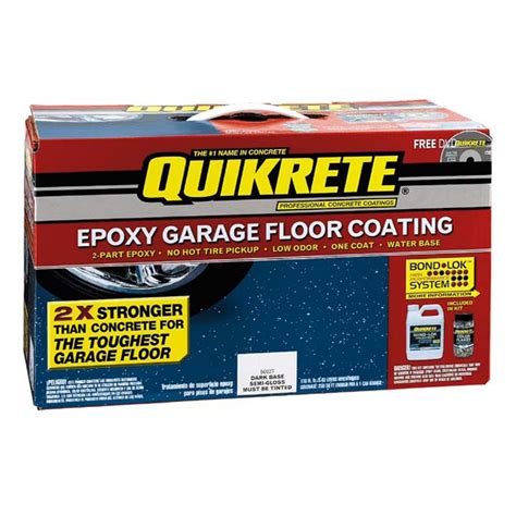 Quikrete 1 Gallon Kit Epoxy Garage Floor Coating Dark Base