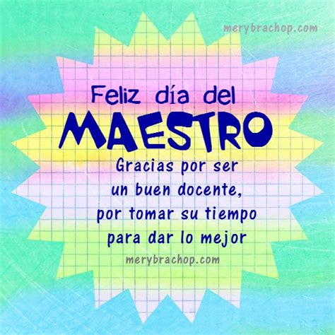 Tarjetas Feliz Día Del Maestro Frases Cristianas Para Felicitar Con