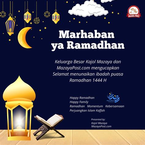 Marhaban Ya Syahru Ramadhan Mazaya Post