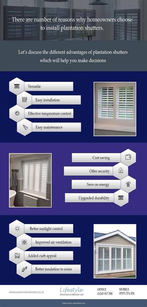 The Top 10 Benefits Of Plantation Shutters Infographic