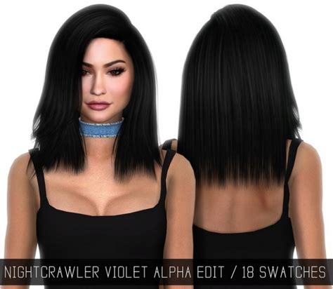 Nightcrawler Violet Hair Alpha Edit At Simpliciaty Sims 4 Updates