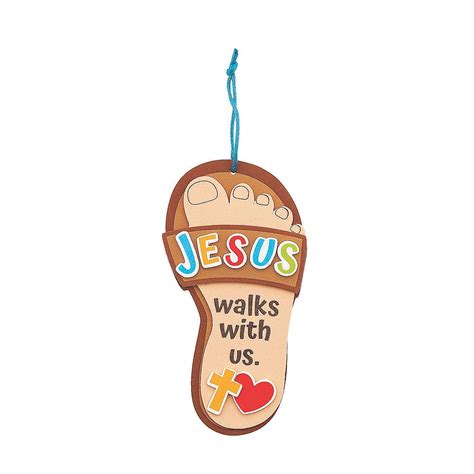 Jesus Walks With Us Sandal Craft Kit Sunday