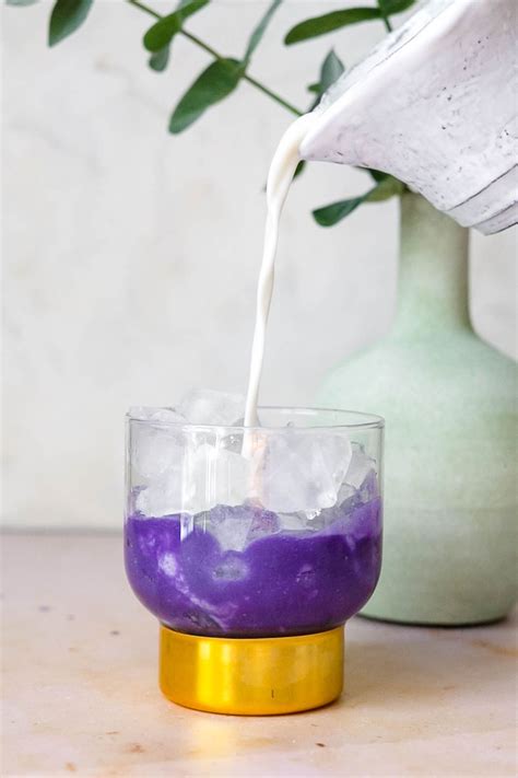 This Sweet Creamy Iced Ube Purple Yam Latte Is The Perfect Colorful