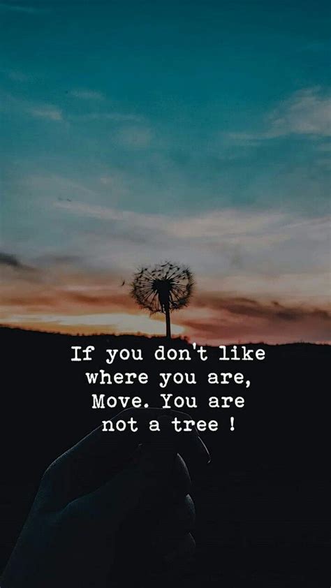 You Are Not A Tree You May Move As You Please Encouragement Quotes
