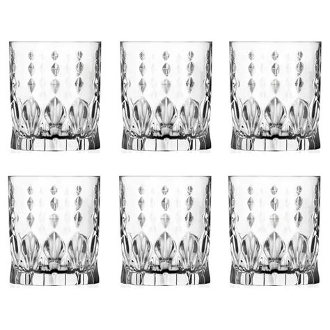 Marilyn Crystal Whiskey Tumbler Drinkware Glasses Set Of 6