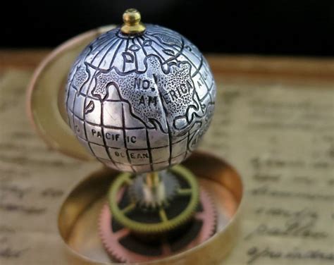 World Globe Miniature Globe Vintage Sphere Planet Earth Terrestrial