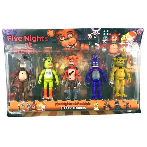 5 Pcs Pack 55 Inch Five Nights At Freddys Pvc Action Figure Toy Foxy Gold Freddy Chica Freddy