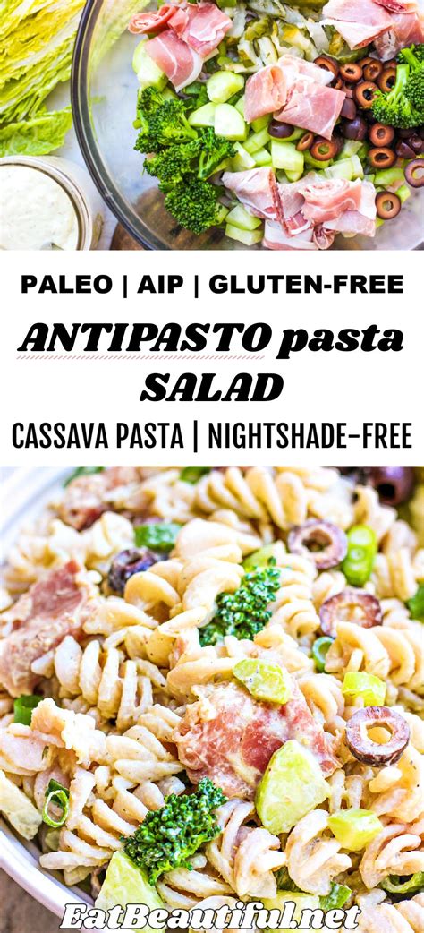 Paleo AIP Antipasto Pasta Salad With Cassava Pasta Recipe