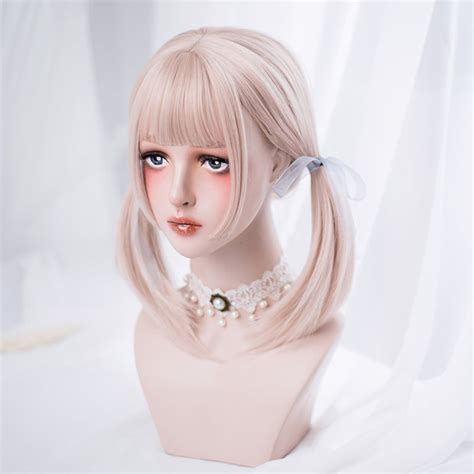 Light Pink Wig Anime Cosplay Wig Realistic Heat Resistant Etsy