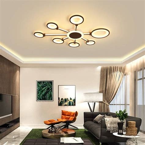 Luxury Coffee Modern Led Chandelier For Living Room