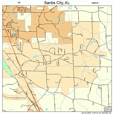 Sardis City Alabama Street Map 0168280