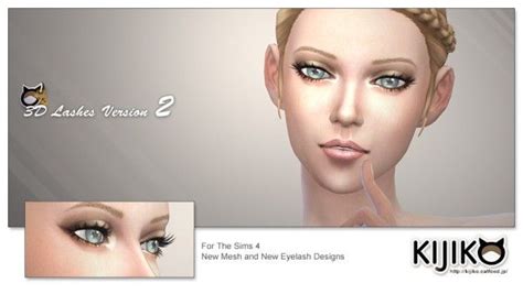 Kijiko 3d Lashes Version 2 Sims 4 Downloads 3d Lashes Sims 4 Cc