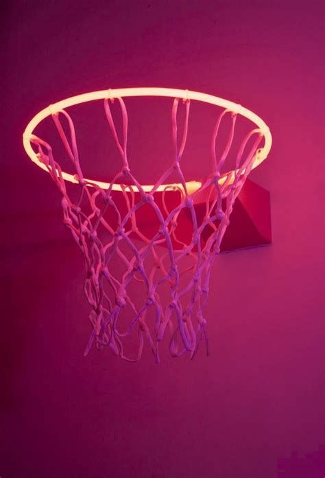 Aesthetic wallpaper ideas for the desktop computer at your office. hot pink led light basketball goal aesthetic in 2020 ...