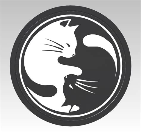 Stl File Cat Yin Yang 🐱・3d Printer Model To Download・cults