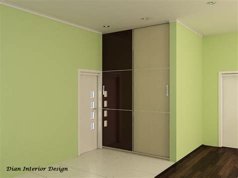 Kamu bisa merapikan baju dengan mudah plus berdandan dengan lemari ini. LEMARI SLIDING 2 PINTU MINIMALIS - Dian Interior Design