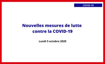 Nouvelles Mesures De Lutte Contre La COVID 19 5 Octobre 2020 La