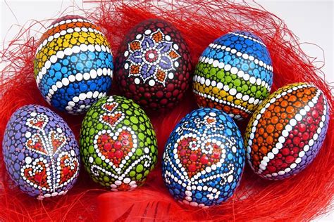 Easter Eggs Painted By Melinda Tamas Dot Painting Easter Egg