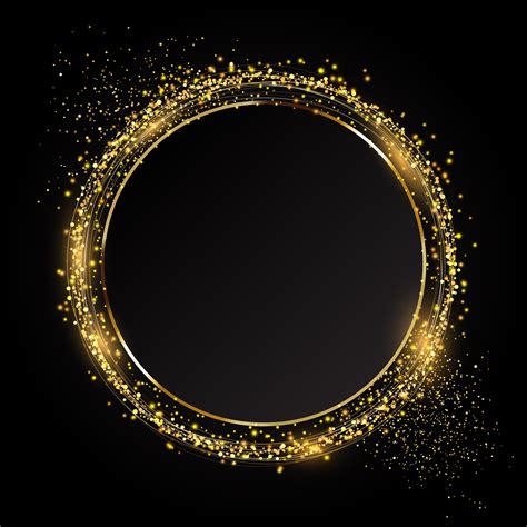 Gold Glitter Circle Vector Art Icons And Graphics For Free Download